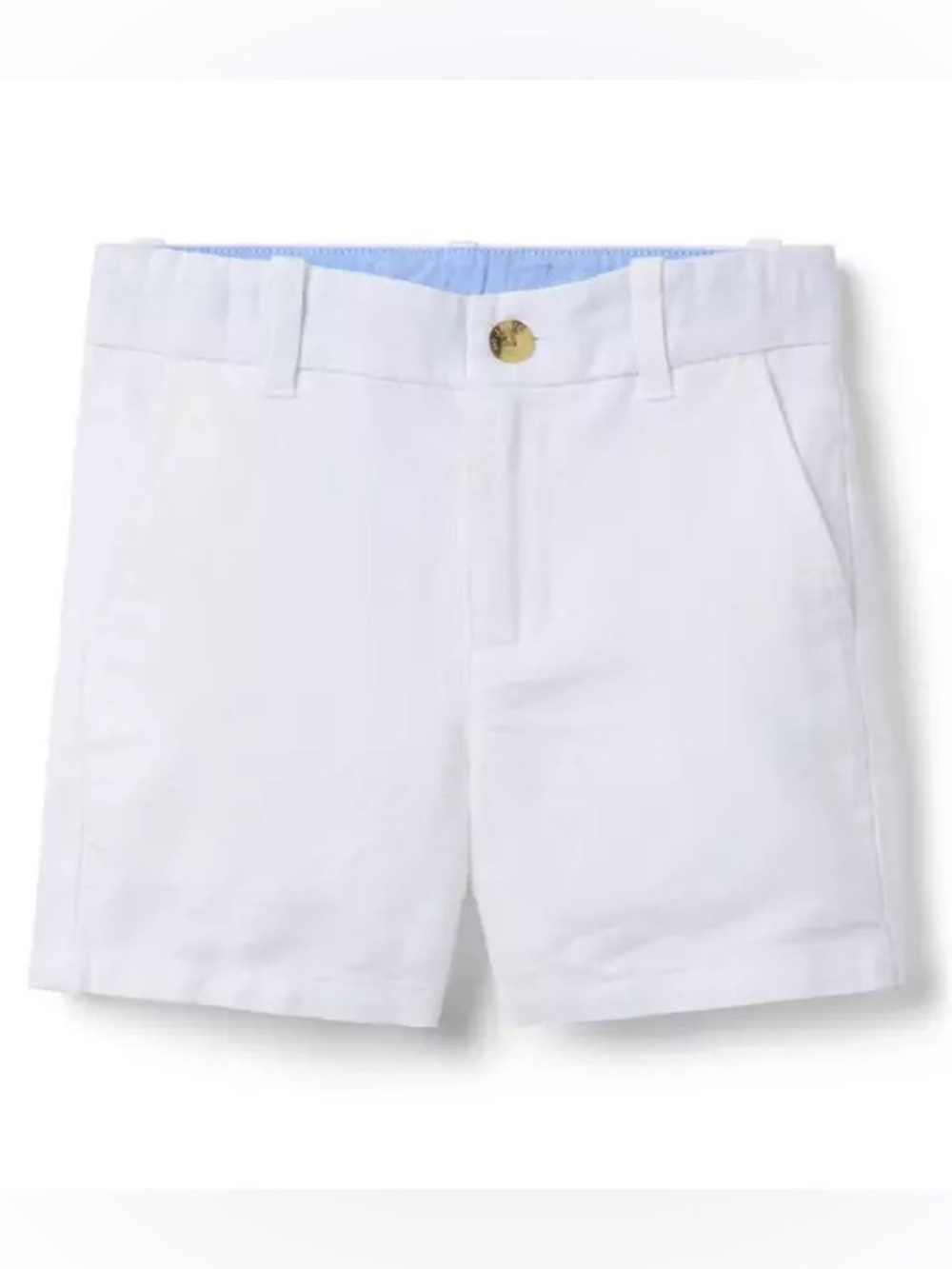 Janie & Jack Boys White Linen Cotton Short - 6